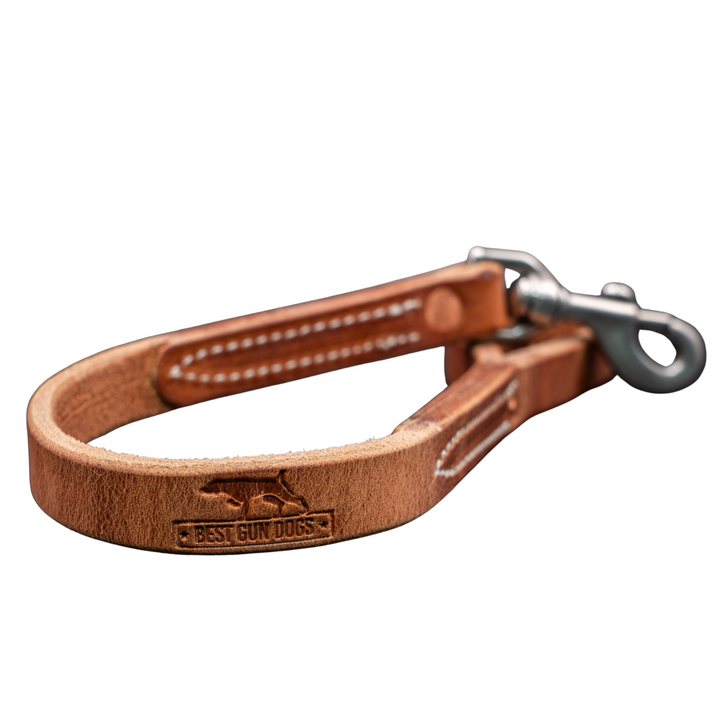 Premium 18" Leather Traffic Lead – Compact & Reliable for Hunting and Training